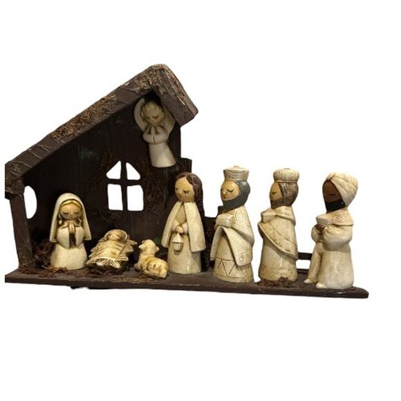 Mid-Century Nativity Scene Holy Family Crèche Minimalist - Picture 1 of 10